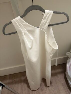 Milly White One-Shoulder Asymmetric Dress